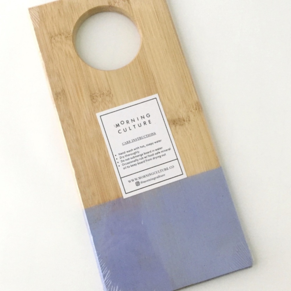 NWT - Morning Culture Dipped Bamboo Cutting Board